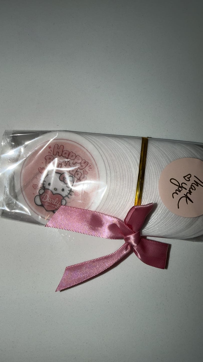 Customer photo review of Personalized Edible Monogram Drink Toppers - Custom Cocktail Garnishes