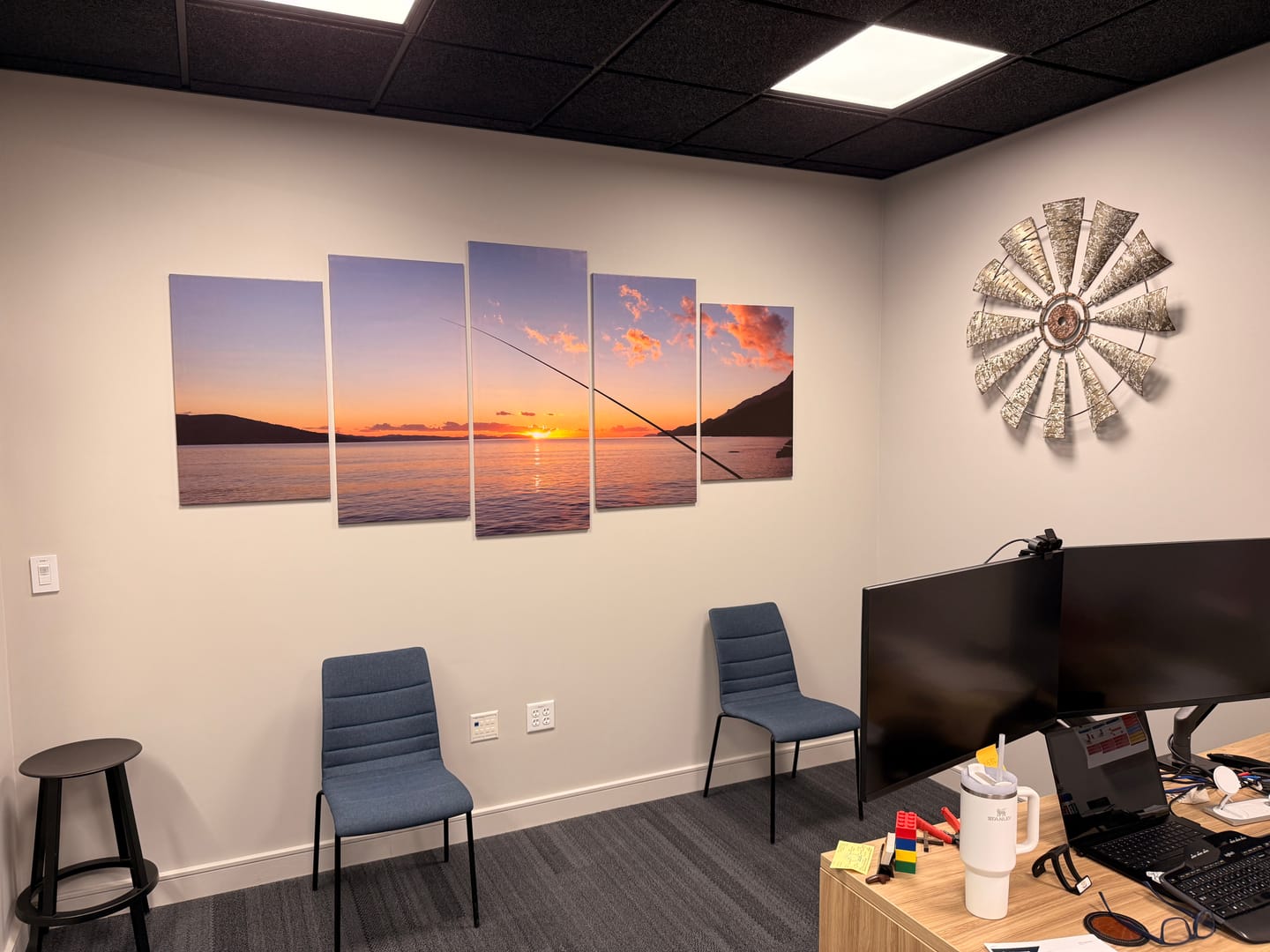 Customer photo review of Fishing During Sunset 5 Panel Canvas Print Wall Art