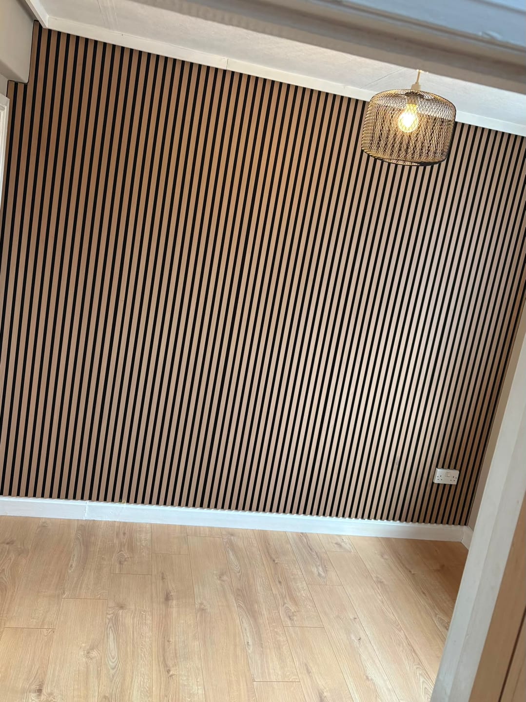 Customer photo review of Premium Acoustic Slatted Wall Panel (Multiple Colours)