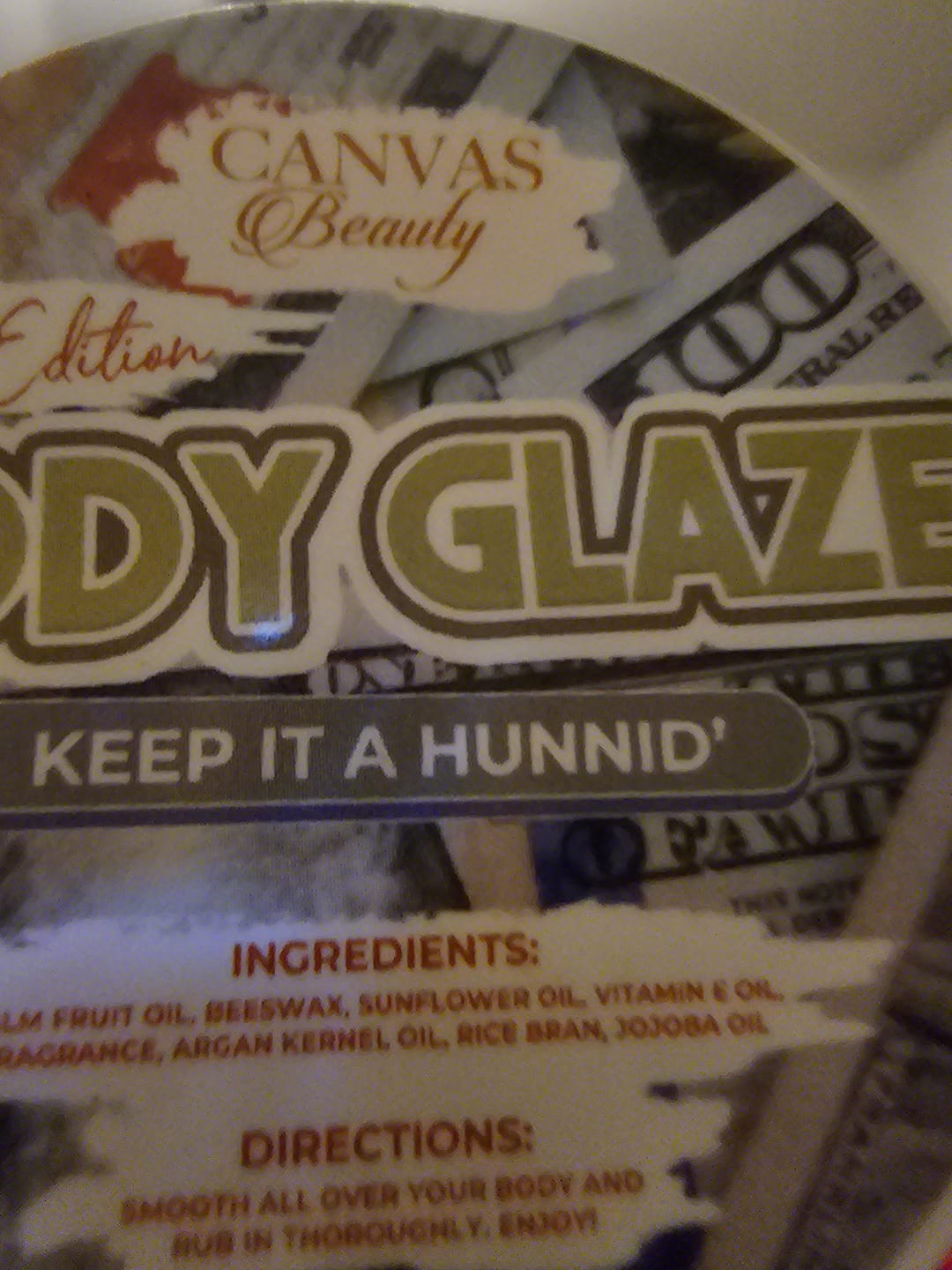 Customer photo review of (NEW) BODY GLAZE: KEEP IT A HUNNID (Unisex)