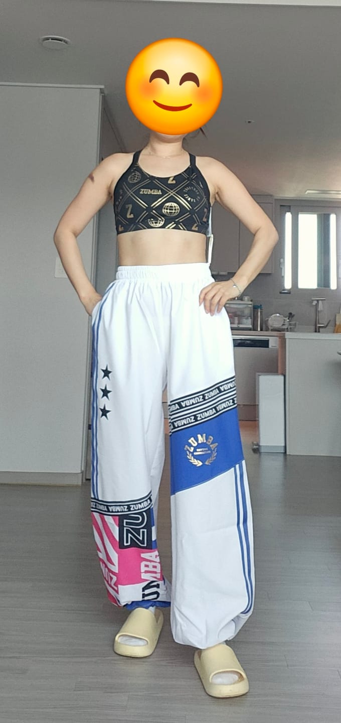Customer photo review of Worldwide High Waisted Wide Leg Track Pants