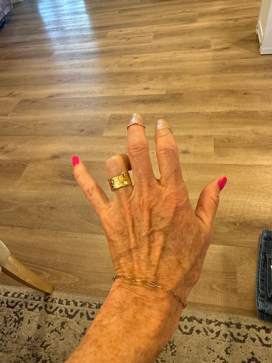 Customer photo review of Textured Band Ring