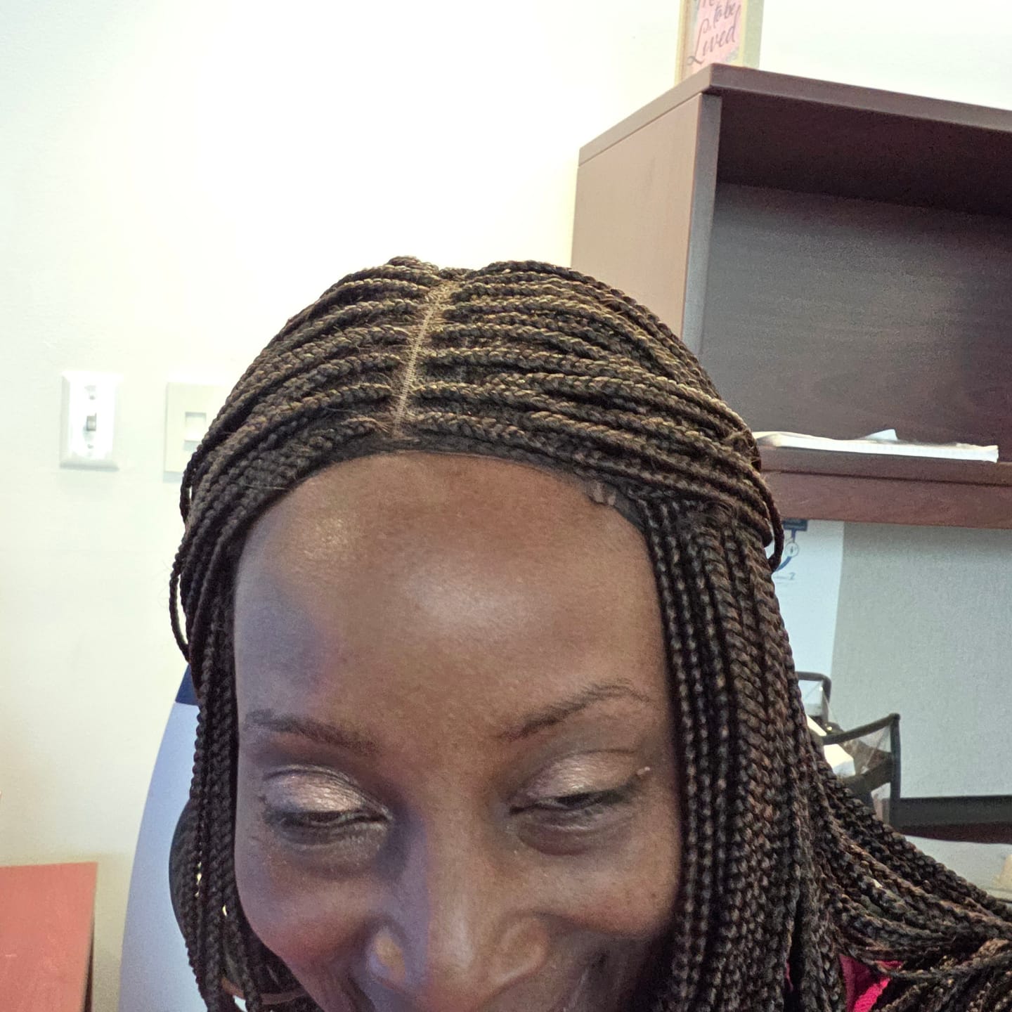 Customer photo review of Box Braid Wig "4 by 4" Closure Lace (ife)
