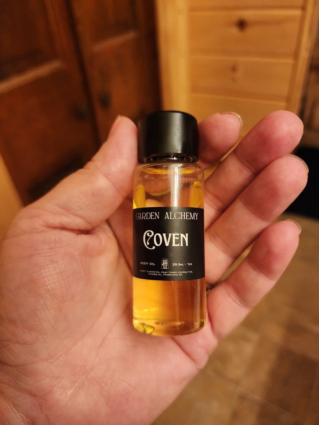 Customer photo review of COVEN BODY OIL