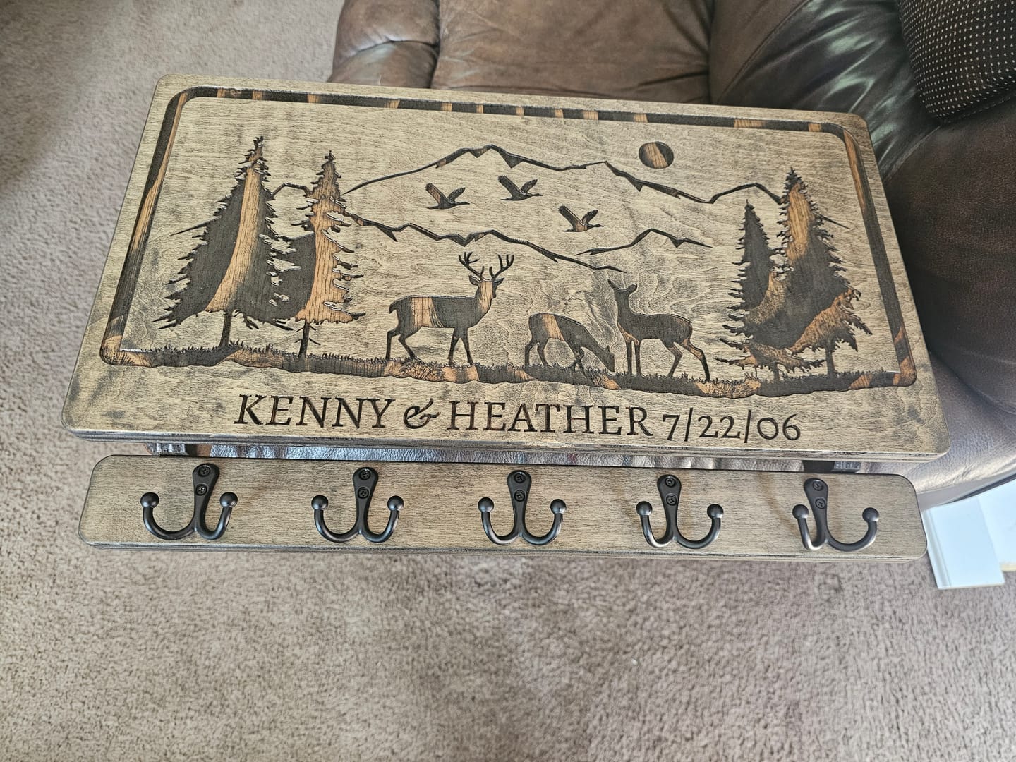 Customer photo review of PERSONALIZABLE DEER SCENE