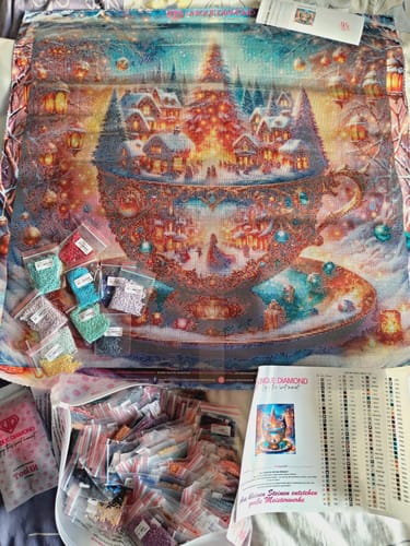 Customer photo review of 5D Diamond Painting – Lumina’s Winterträumerei
