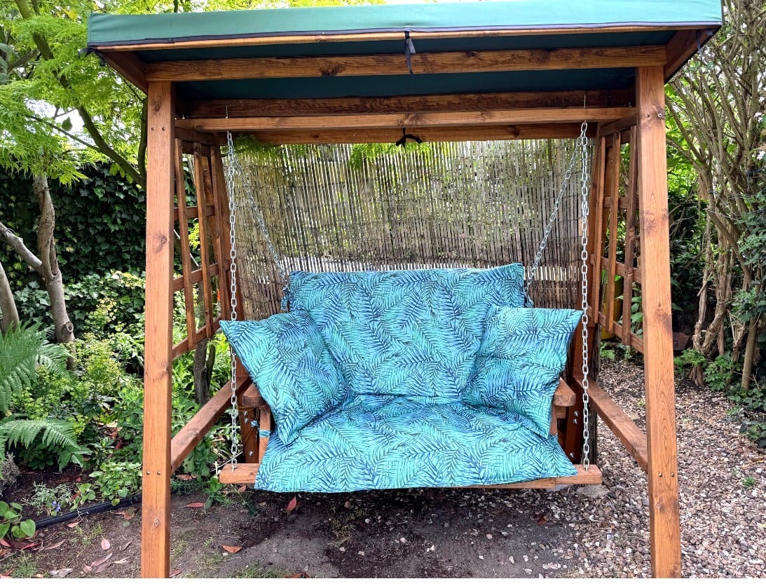 Customer photo review of Tropical Leaves Water Resistant Fabric