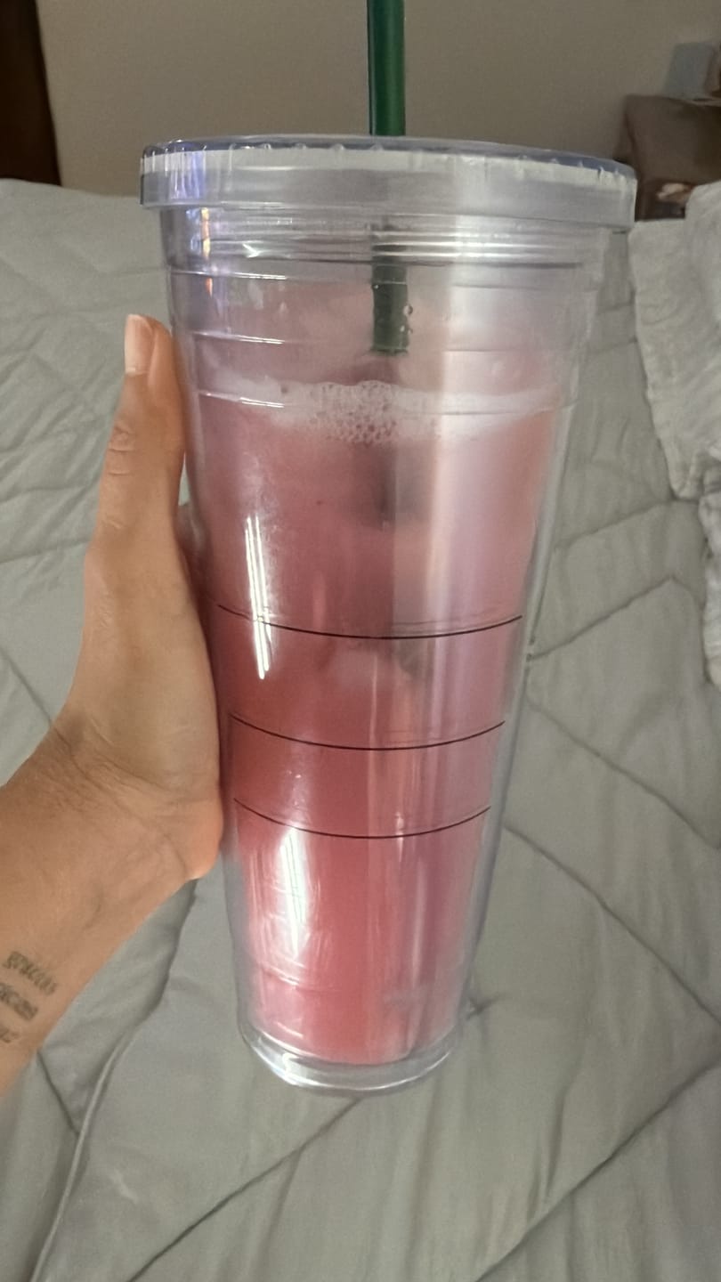 Customer photo review of protein water mango
