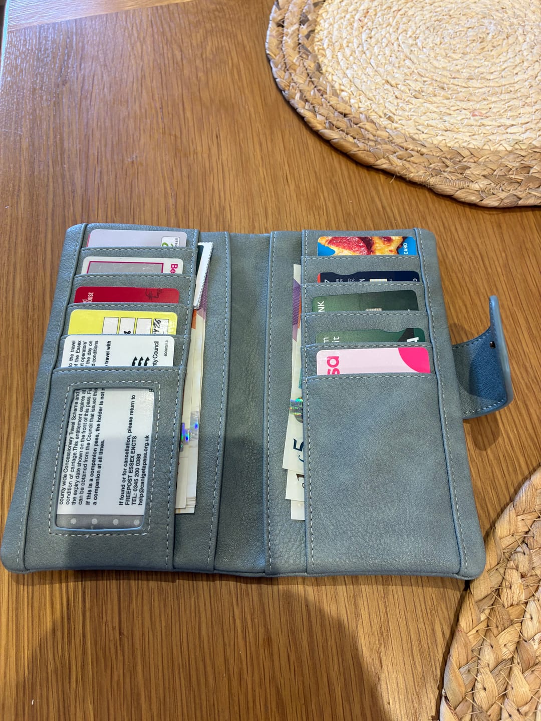 Customer photo review of Darcey Purse - Duck Egg
