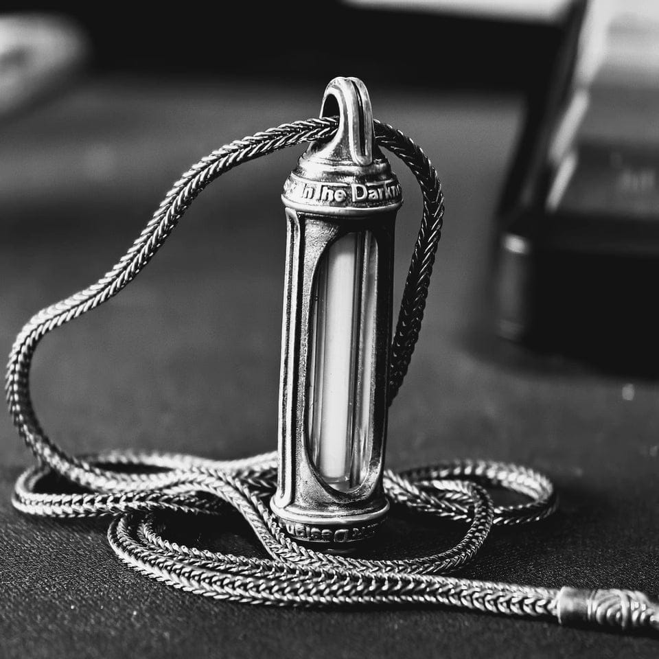 Customer photo review of Eternal Glow Tritium Pendant Sterling Silver Necklace