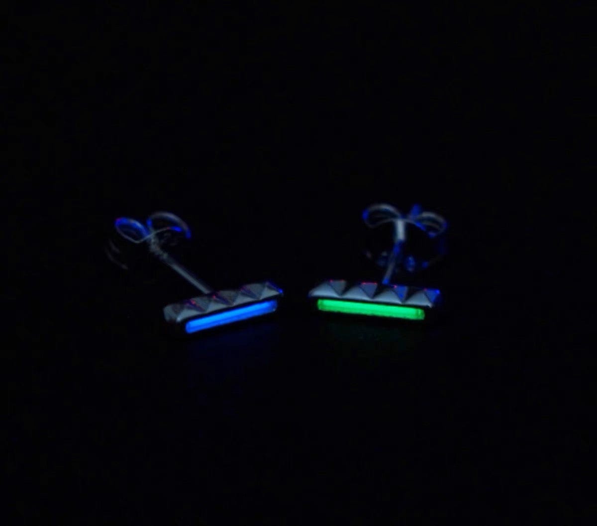 Customer photo review of Tritium Glow Pure Silver Earrings-High-End Luminous Earrings