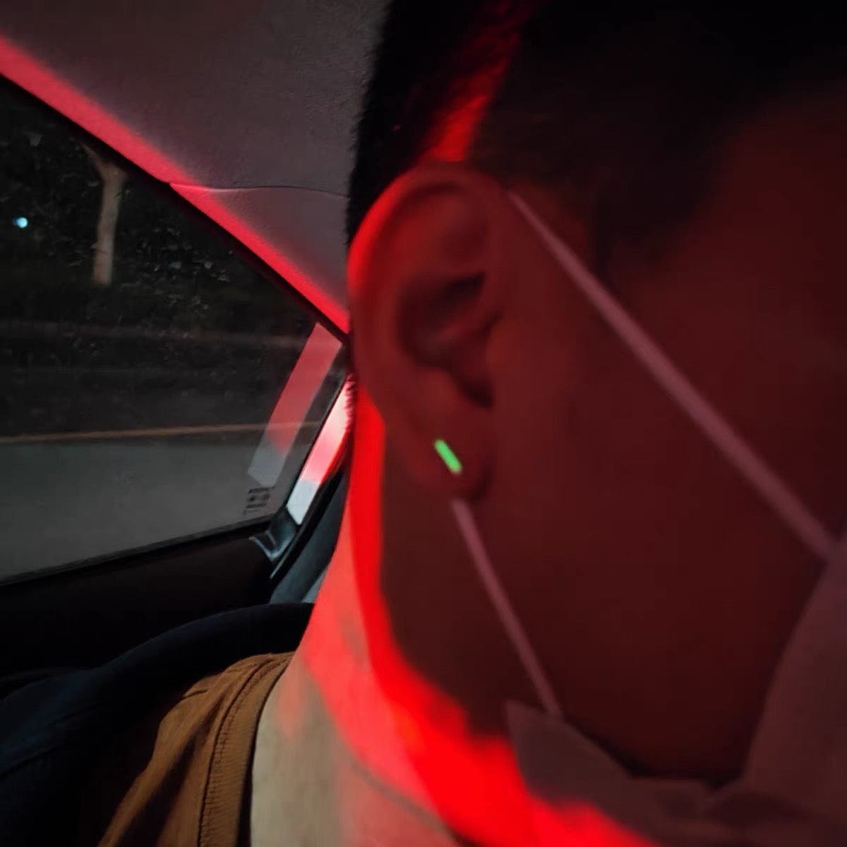 Customer photo review of Tritium Glow Pure Silver Earrings-High-End Luminous Earrings