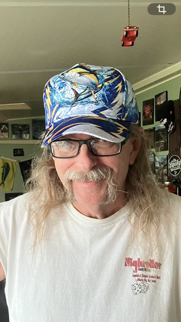Customer photo review of Maxcorners Fishing Lightning Splash Blue Pattern Personalized Name Classic 3D Cap (9 Breeds)