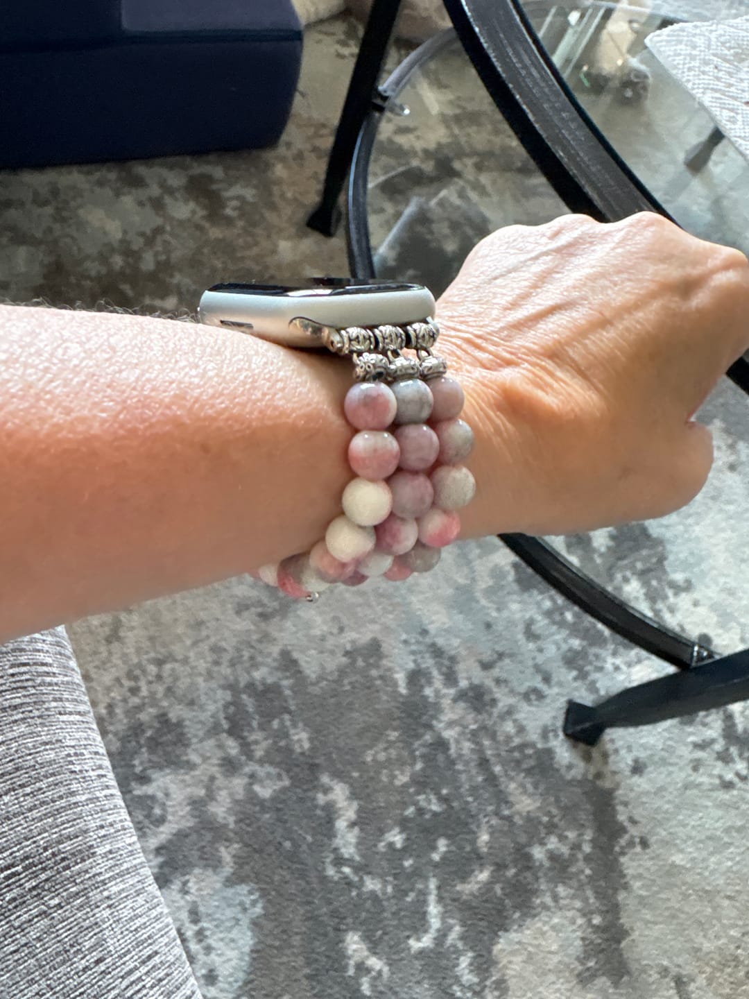 Customer photo review of Pastel Love Stretch Apple Watch Strap