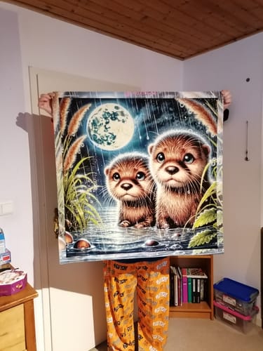Customer photo review of 5D Diamond Painting – Otterträume im Mondlicht