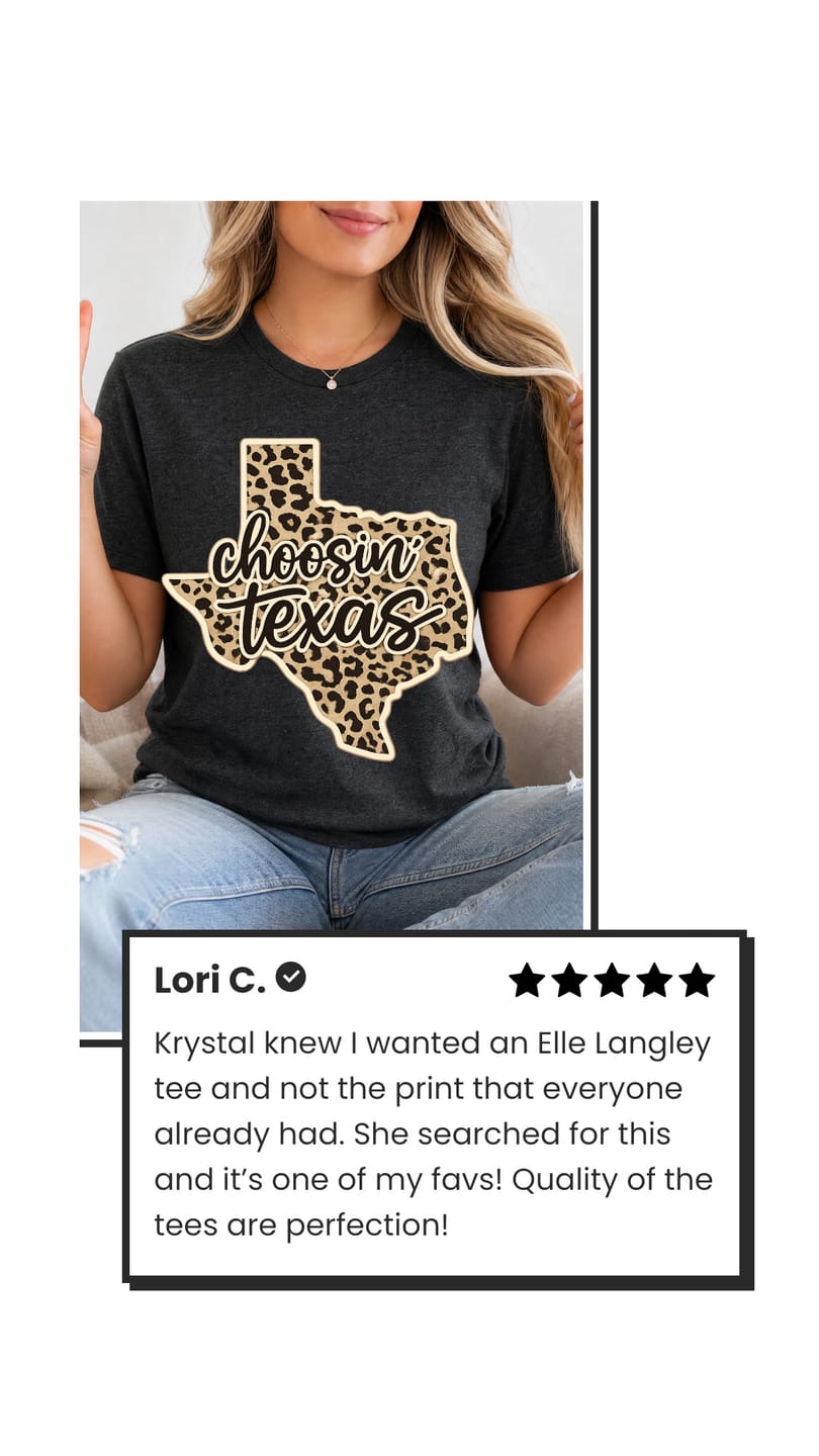 Customer photo review of Choosin' Texas Premium Graphic Tee