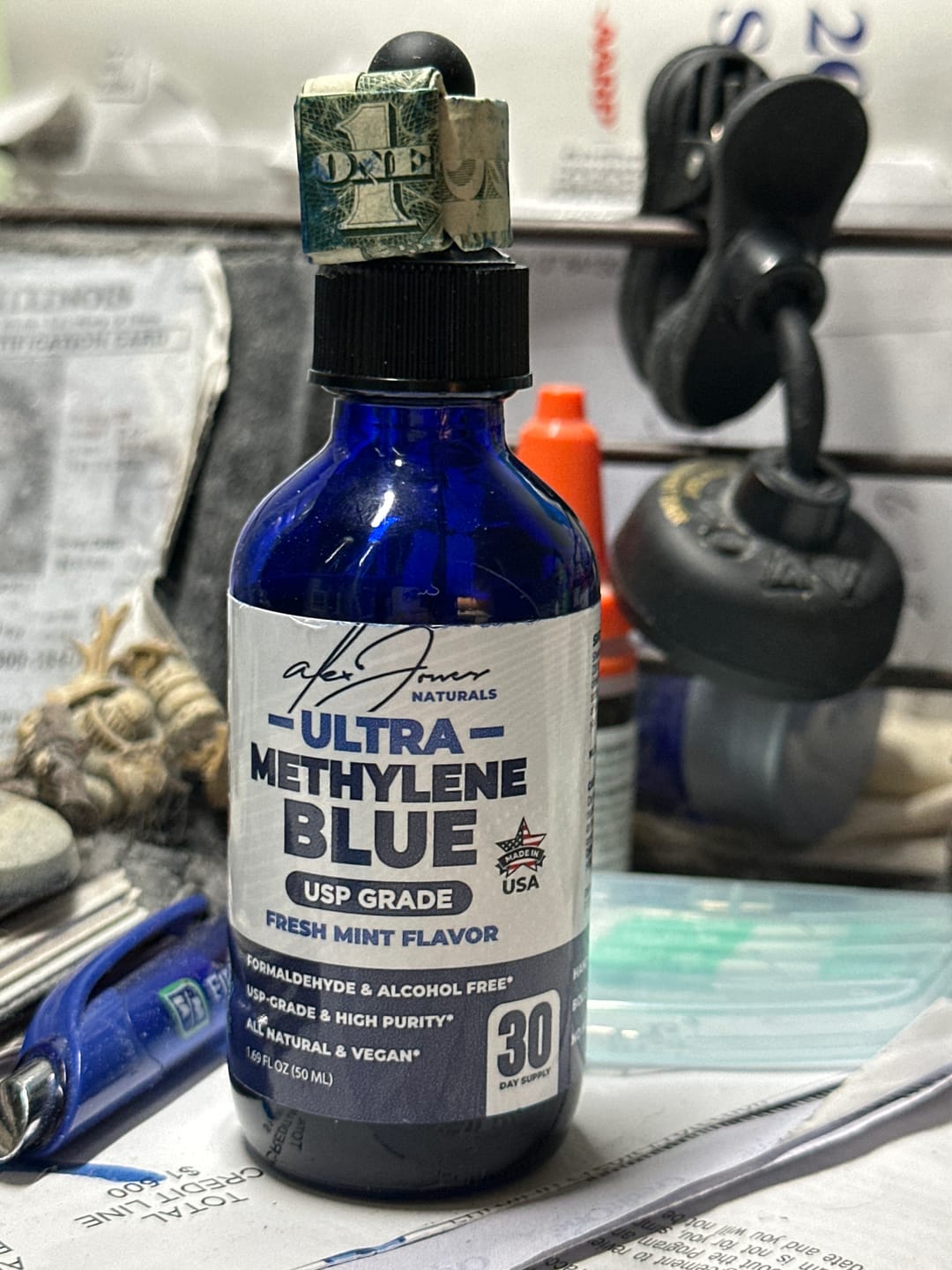Customer photo review of Ultra Methylene Blue - Fresh Mint Flavor (50mL) (30 Servings)