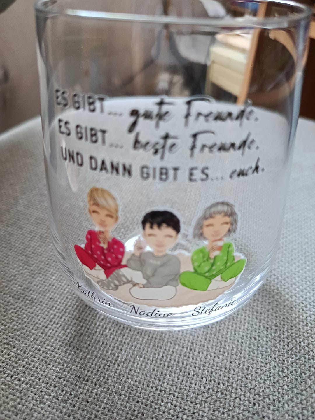 Customer photo review of Herzensmenschen - Personalisierter Glasbecher