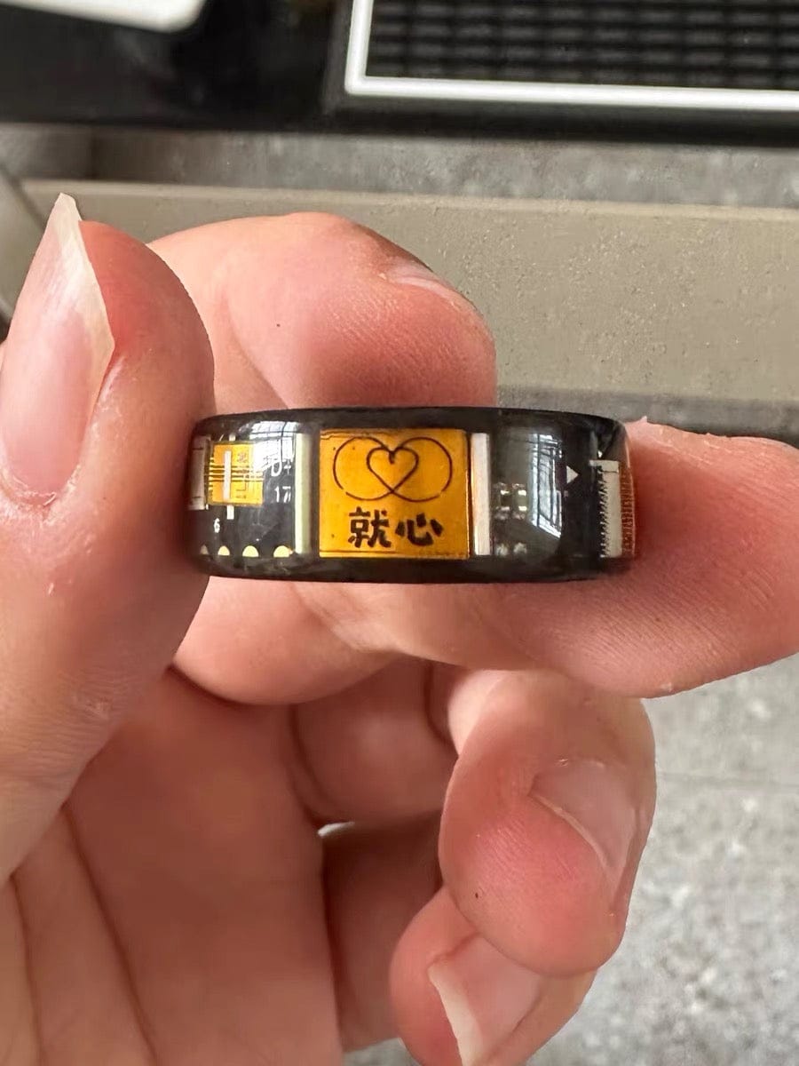 Customer photo review of Handmade Wooden Tritium Glow Ring