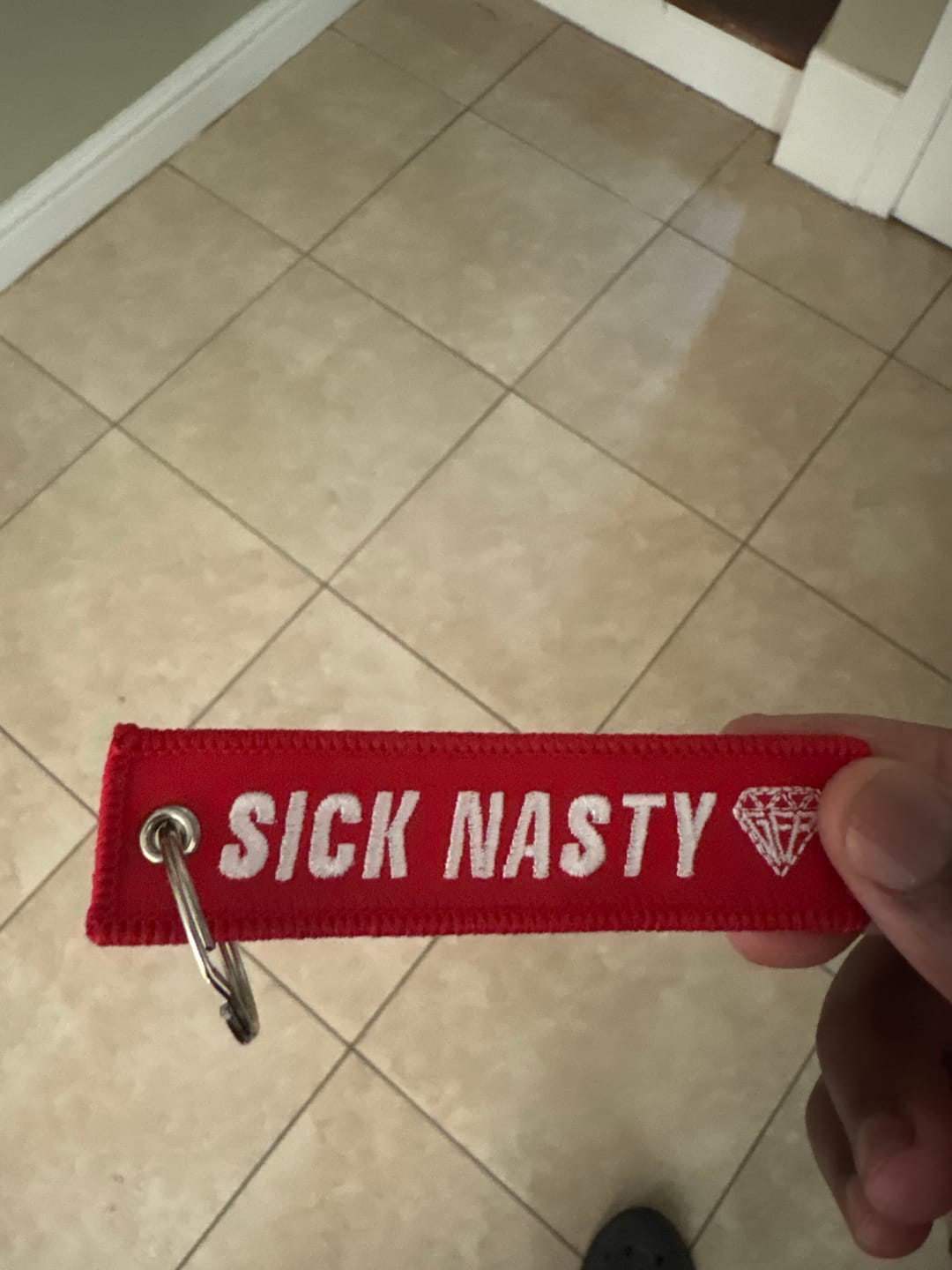 Customer photo review of SICK NASTY KEYTAG