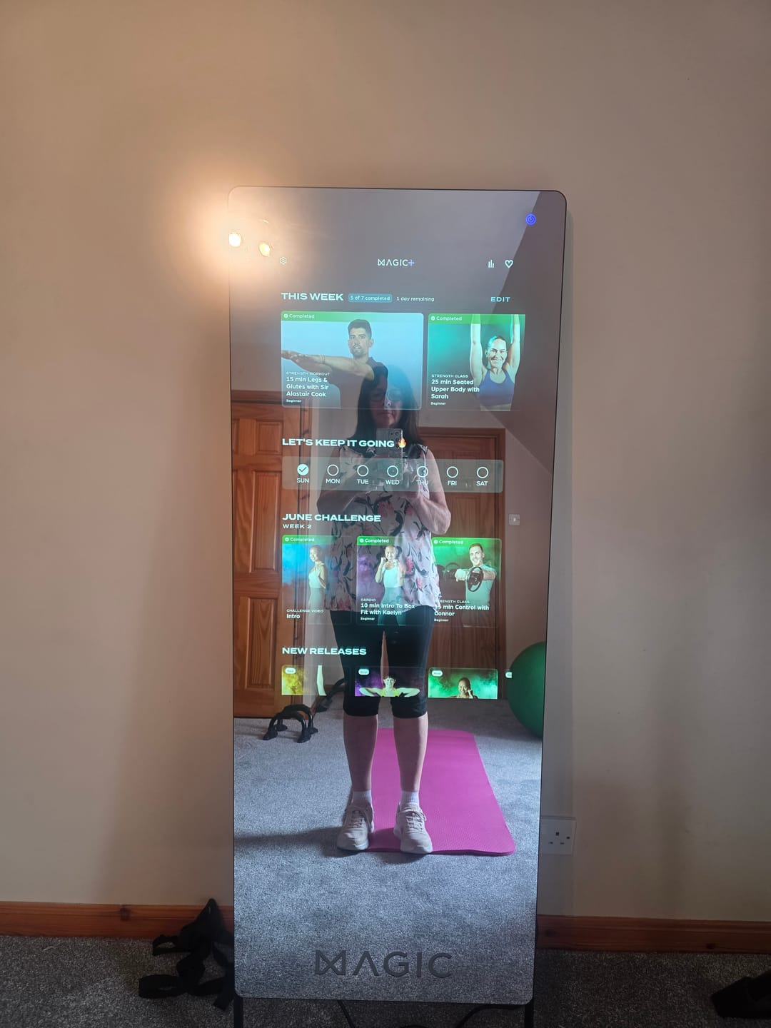 Customer photo review of MAGIC AI: Fitness Smart Mirror