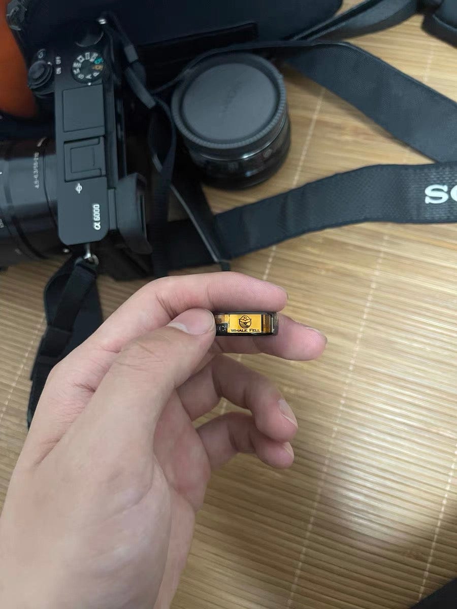 Customer photo review of Handmade Wooden Tritium Glow Ring
