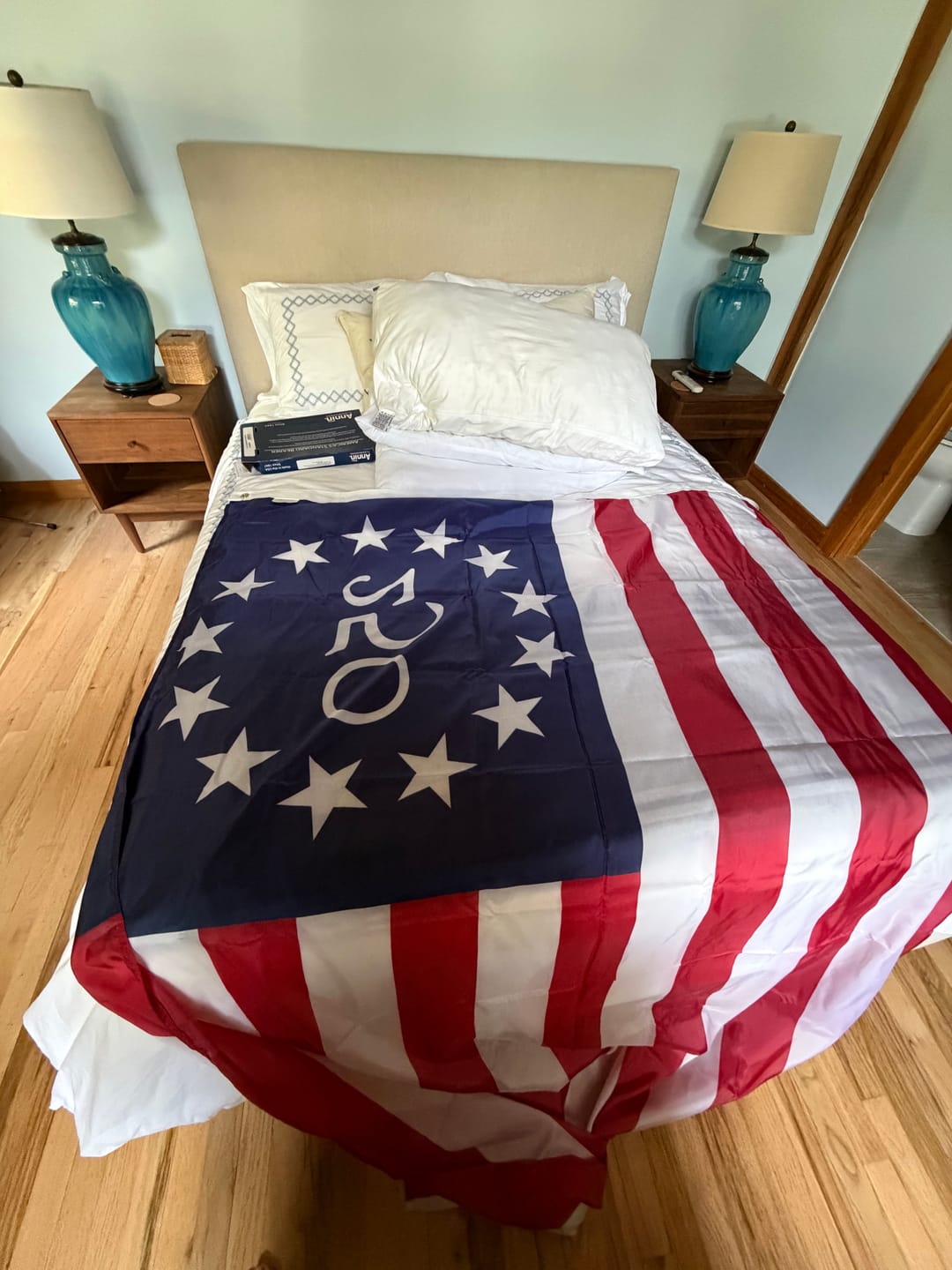 Customer photo review of NEW! Americana Pleated Fan with Stars