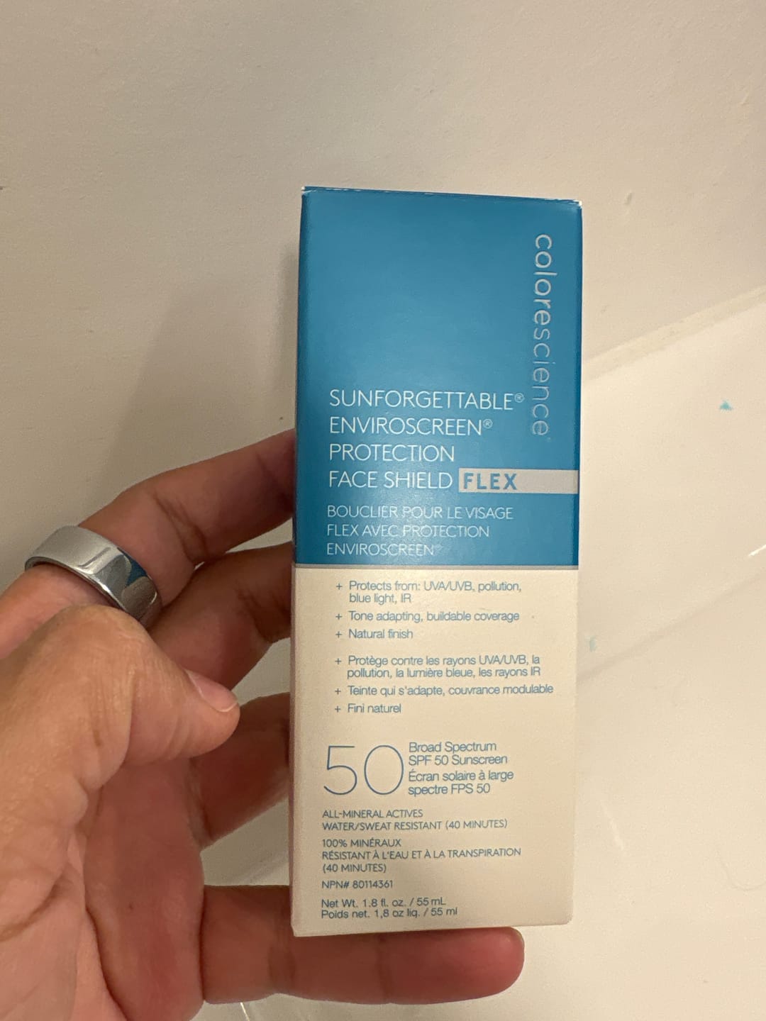 Customer photo review of Protection solaire Face Shield FLEX FPS 50
