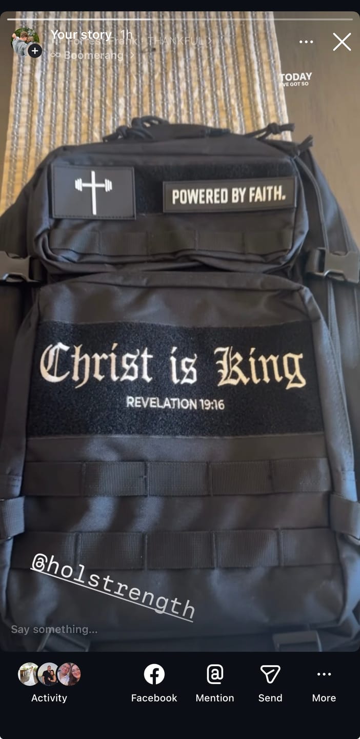 Customer photo review of HolStrength 45L Tactical Backpack