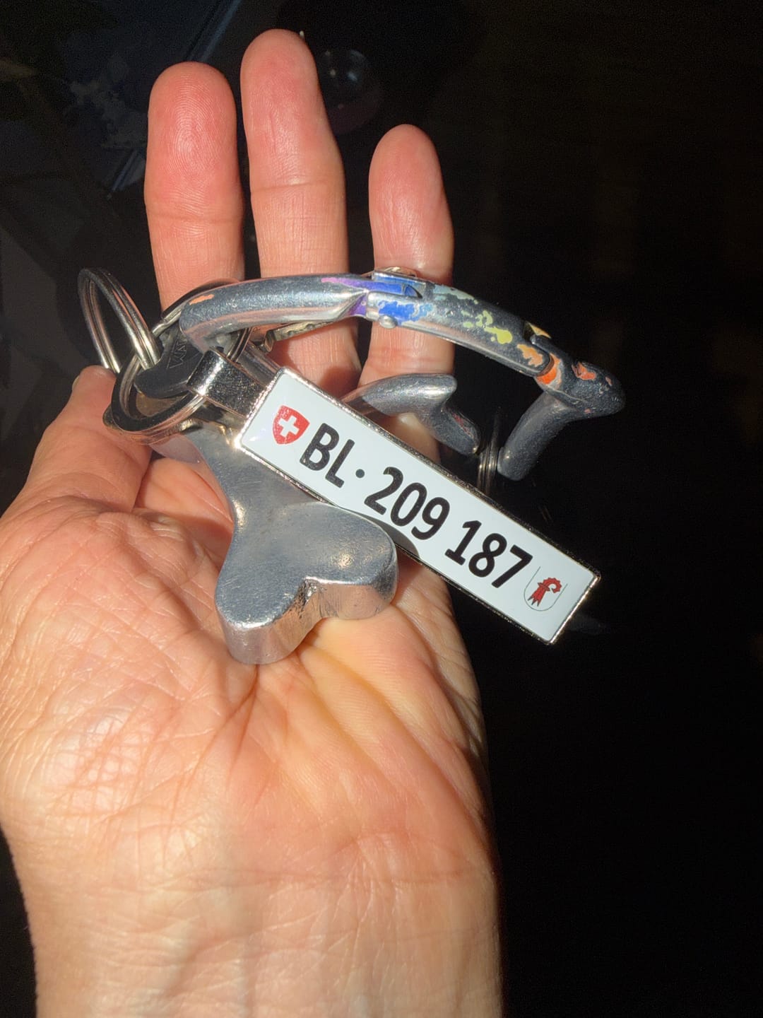 Customer photo review of Personalisierter Kennzeichen-Schlüsselanhänger – Dein Nummernschild als Anhänger
