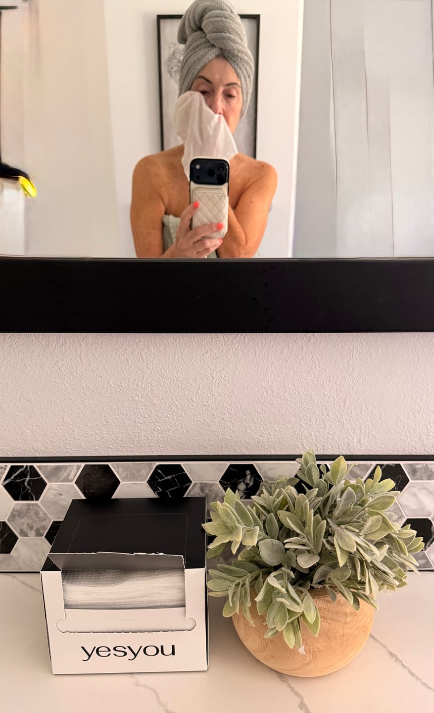 Customer photo review of Single-Use Face Towels