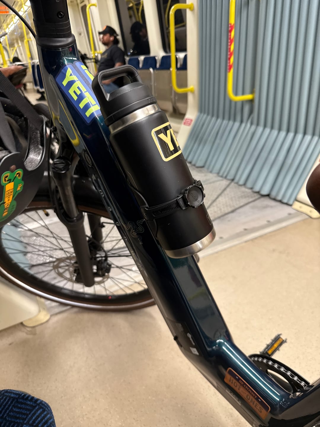 Customer photo review of Universal Adjustable Bottle Cage with Anywhere Strap Adapter
