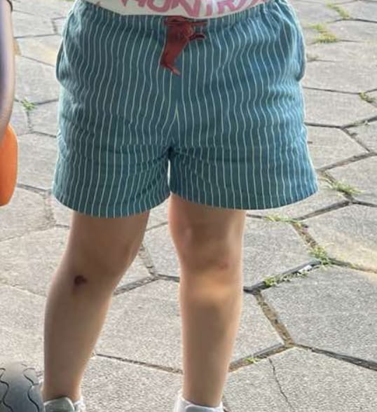 Customer photo review of Horizon Blue Striped By The Sea Twill Shorts