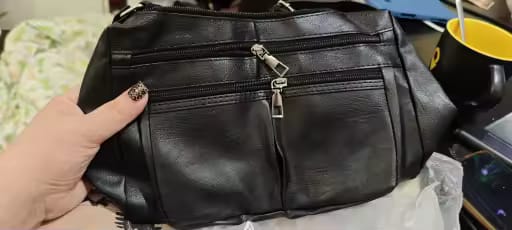 Customer photo review of ANIA - Sac à Main en Cuir Multipoches avec Bandoulière