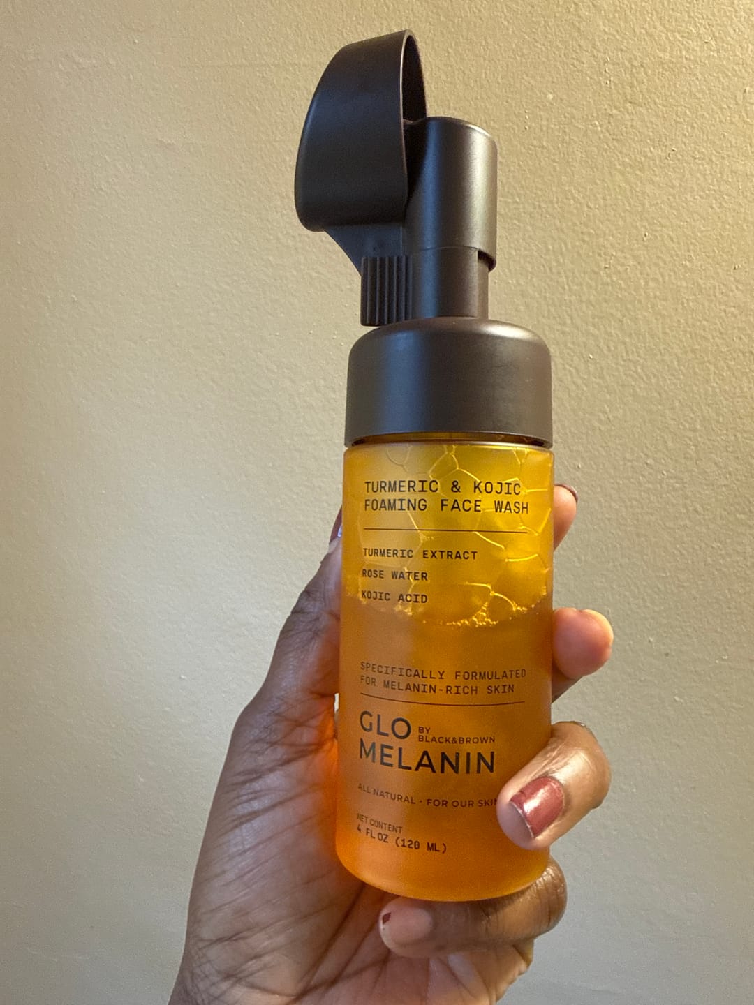 Customer photo review of Turmeric and Kojic Foaming Face Wash