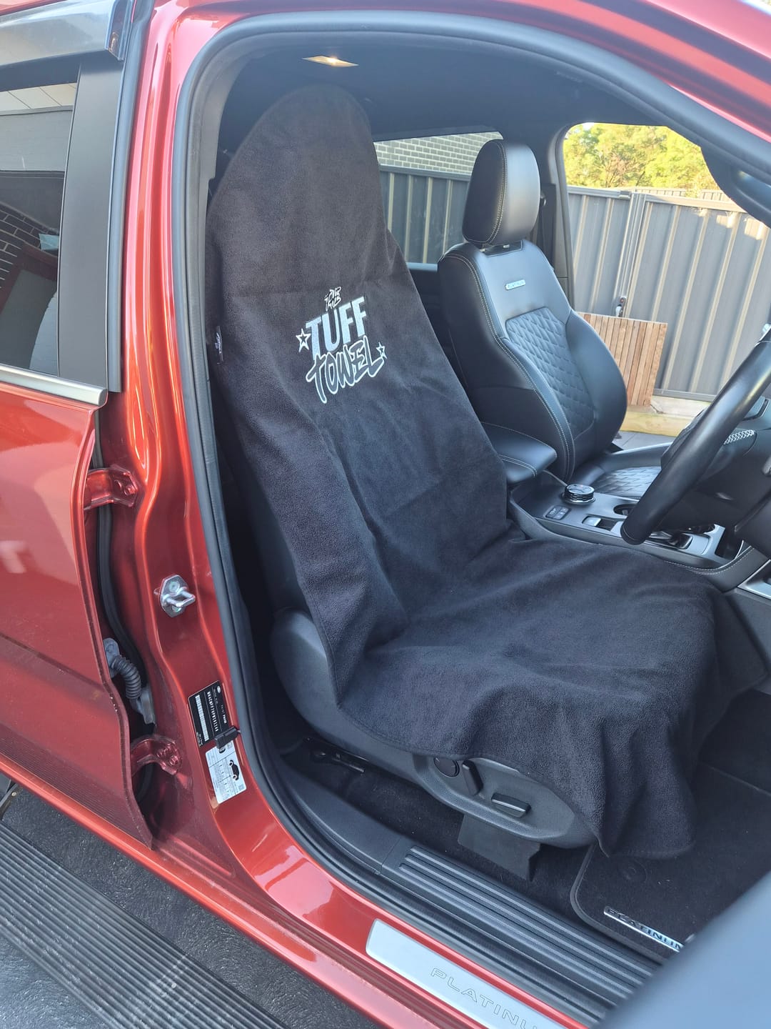 Customer photo review of Waterproof Car Towel Seat Cover - The OG