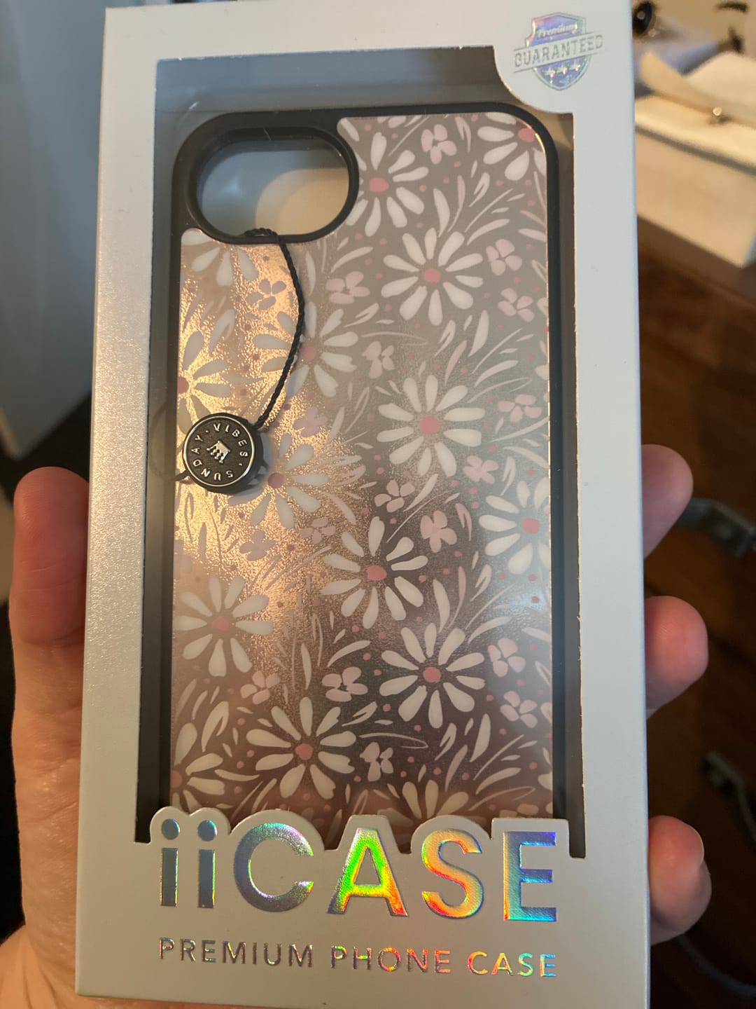 Customer photo review of Meadow Shimmer iPhone Case