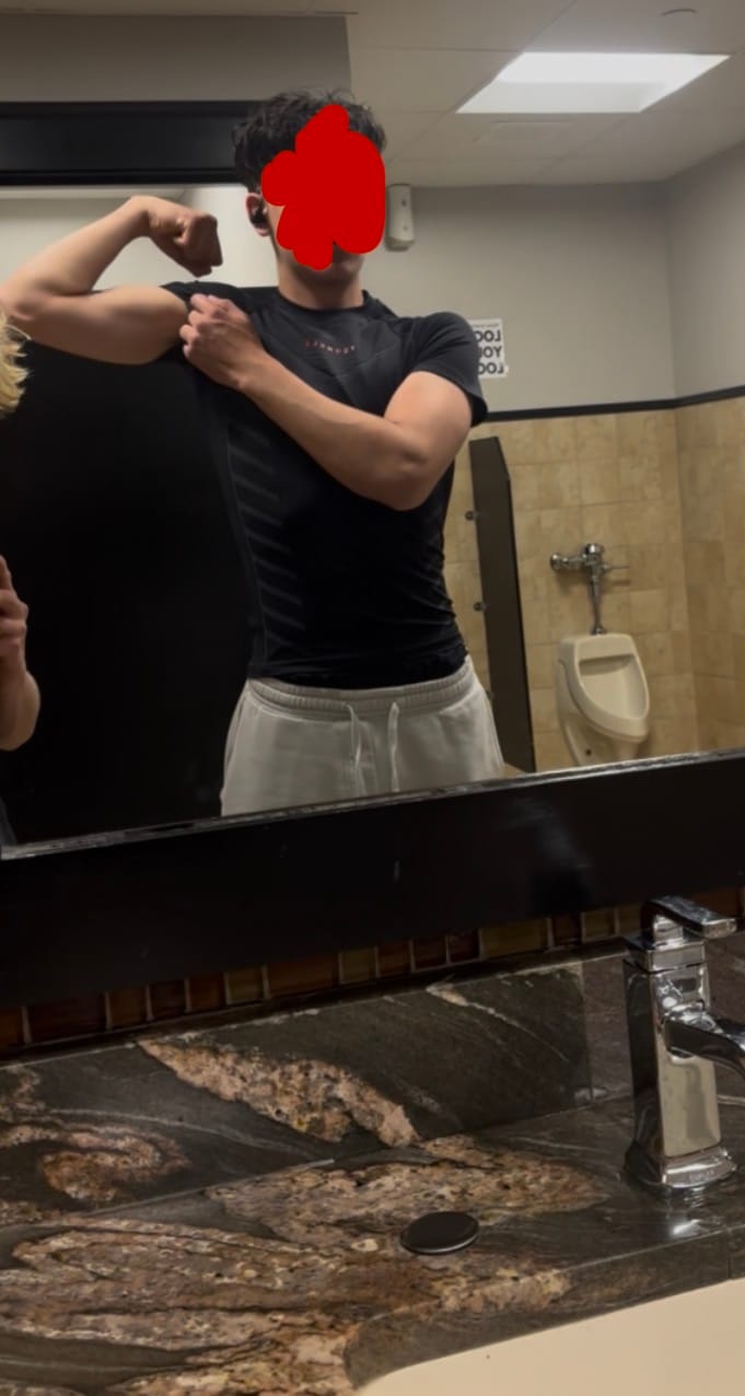 Customer photo review of 465 Superhero Compression Tees