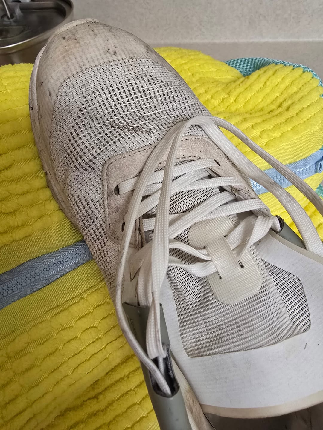 Customer photo review of FUNNELISH Shoe Laundry Bag