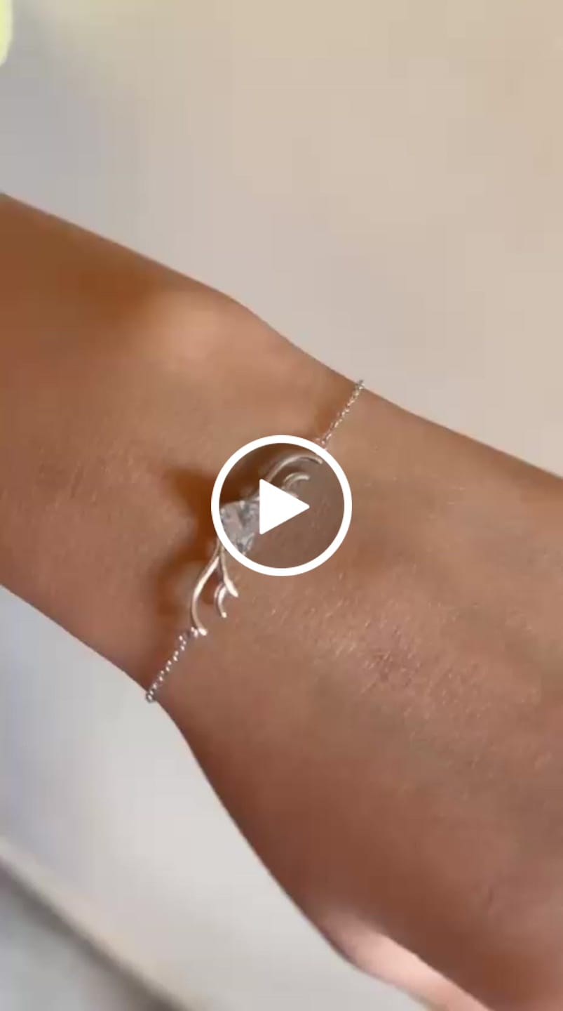 Customer video review of Silver Deer Heart Bracelet