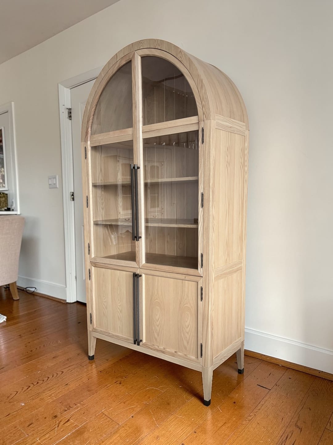 Customer photo review of Harriet Glass Cabinet