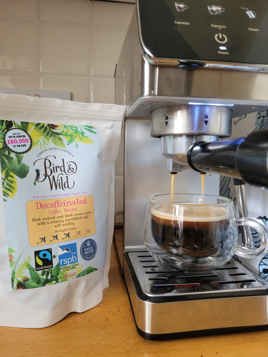 Customer photo review of Swiss Water Decaf Organic Beans & Ground Coffee - 1kg, 200g