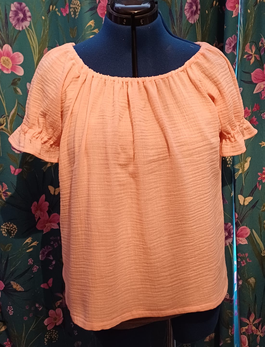 Customer photo review of Special Offer Light Coral Double Gauze Fabric