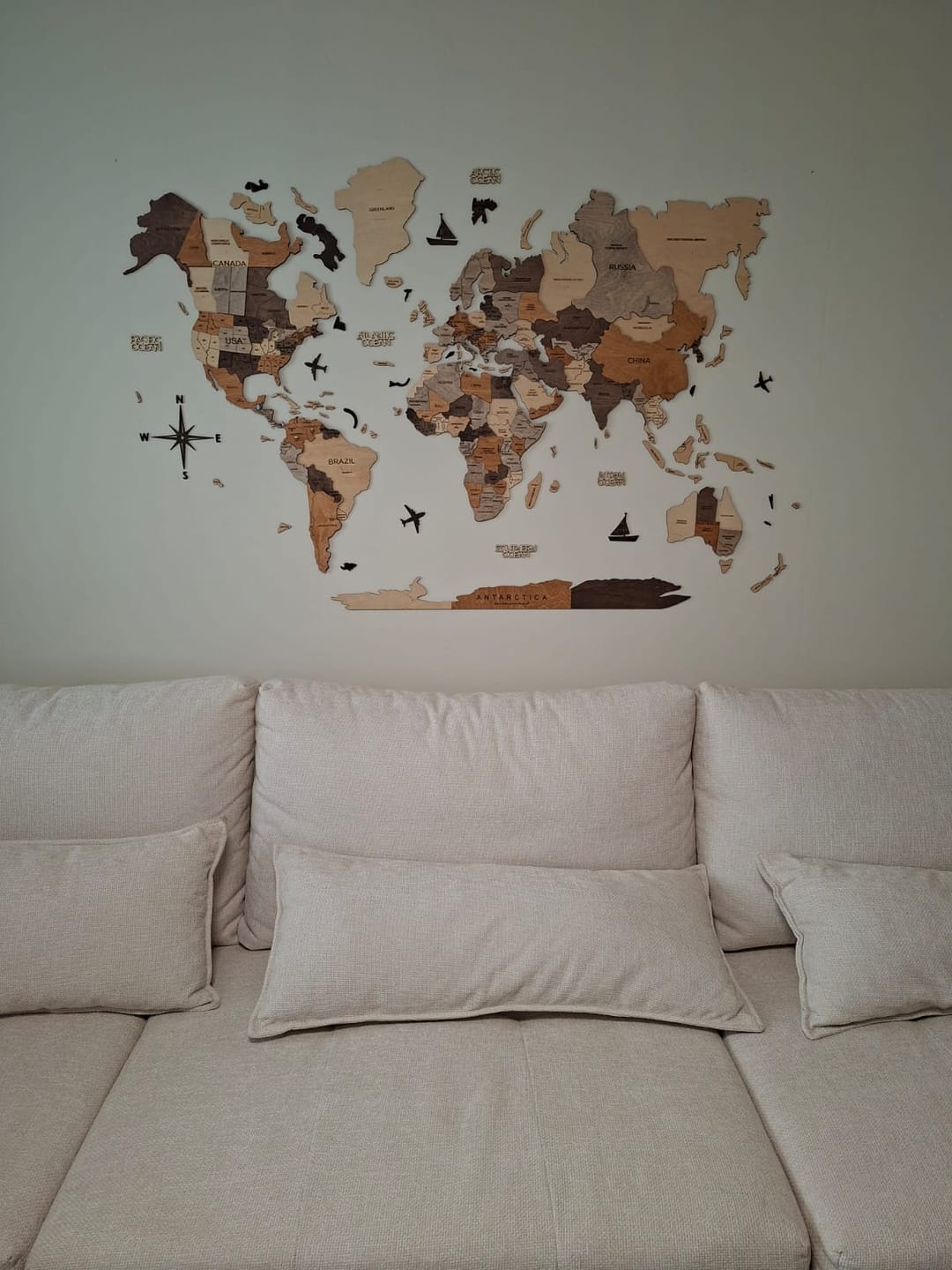 Customer photo review of Flags Push Pins