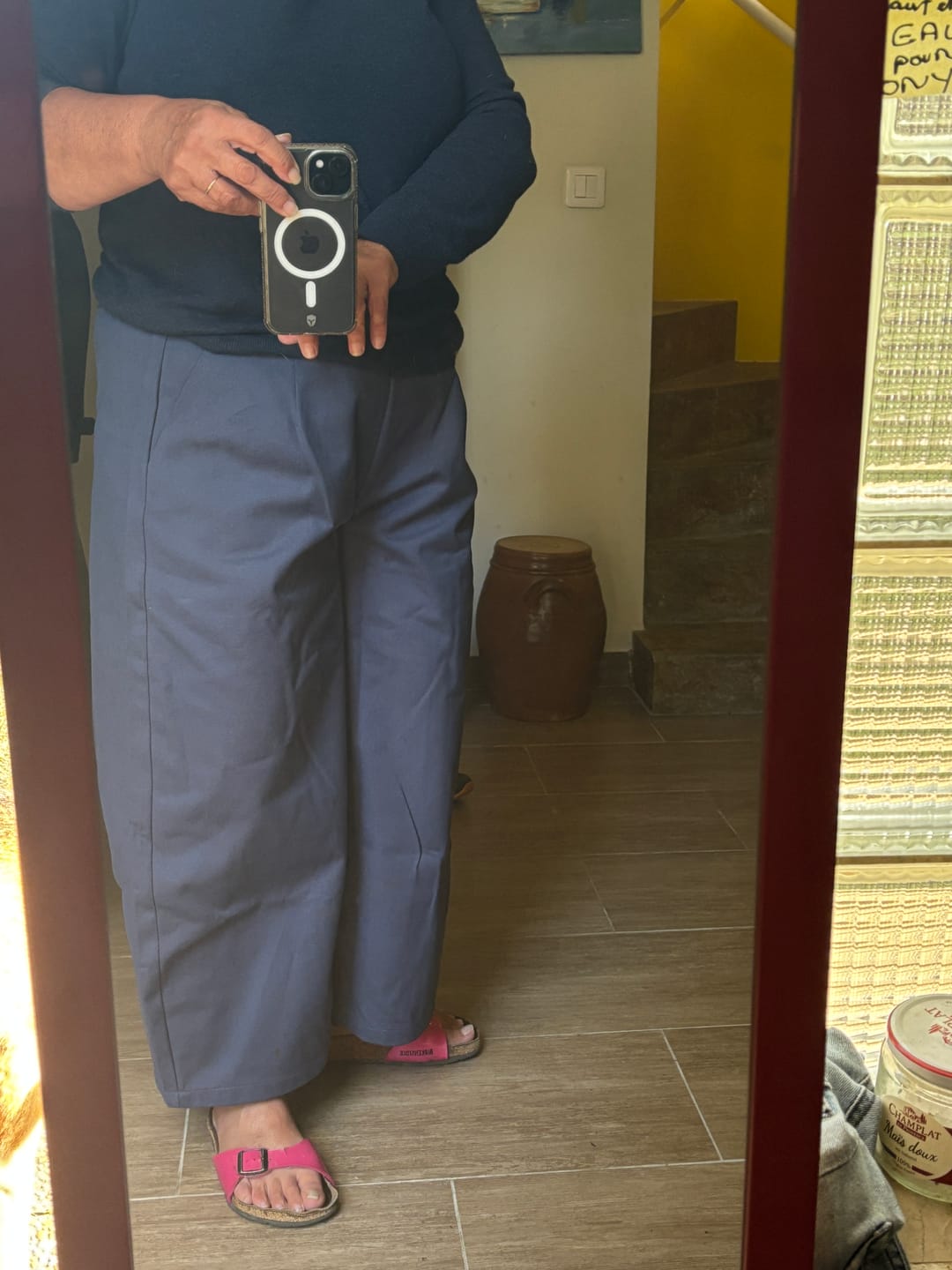 Customer photo review of Pantalon Briac - Sergé de coton indigo