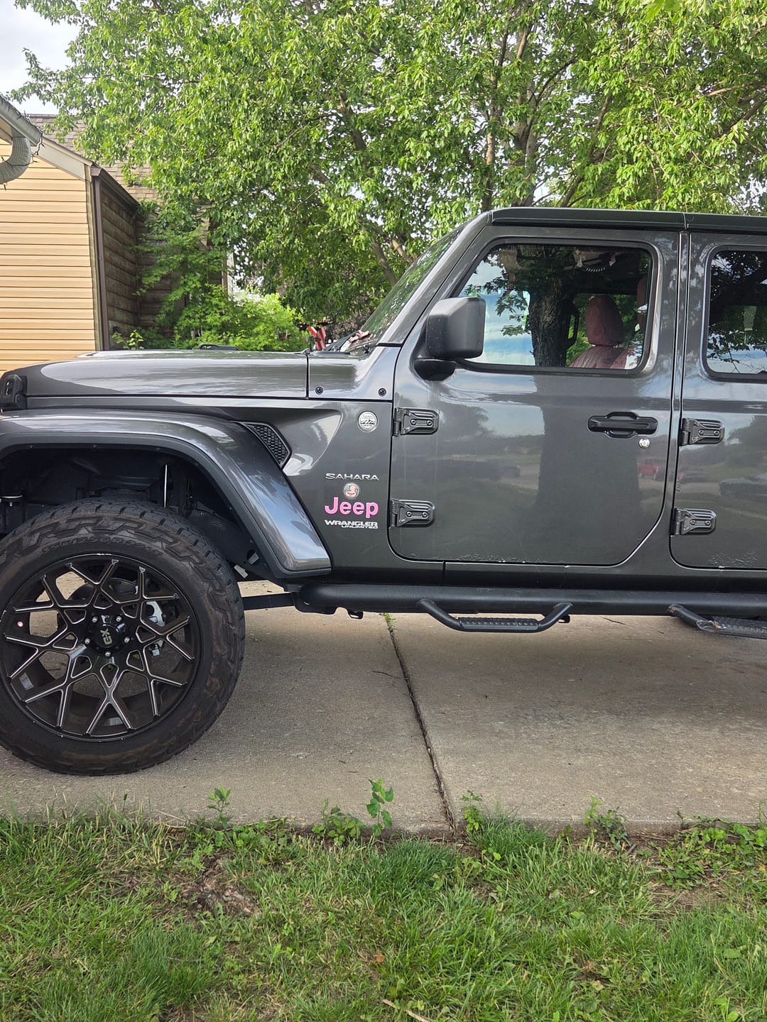 Customer photo review of JEEP Wrangler Emblem Overlay Decal Set | Fits JL, JK, TJ & YJ