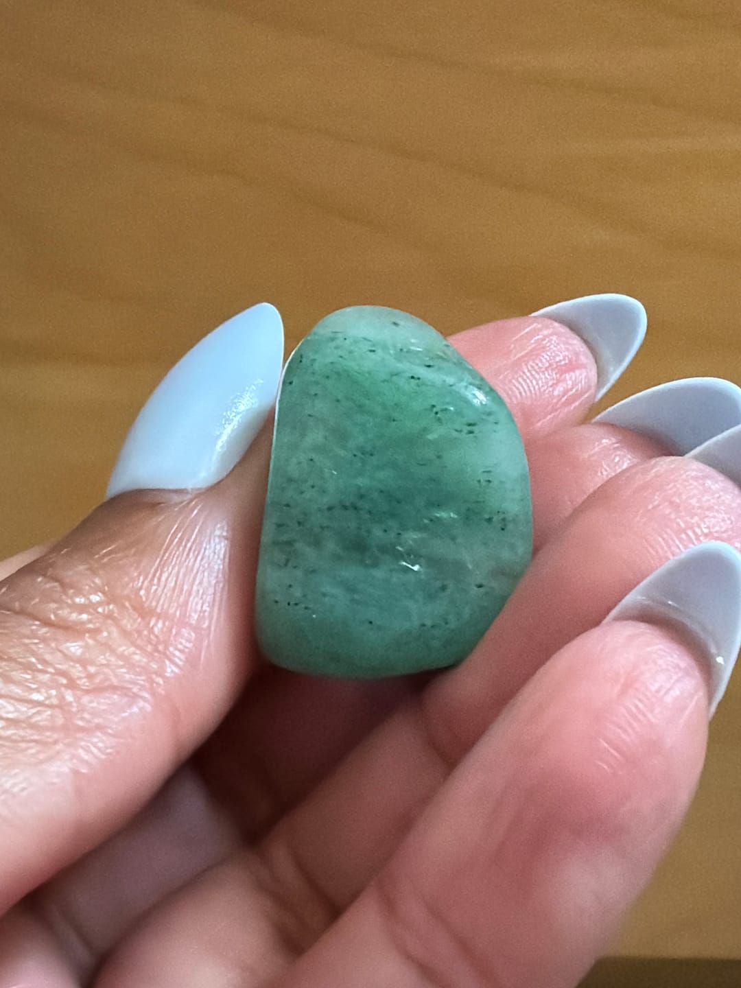 Customer photo review of Green aventurine - Tumblestone