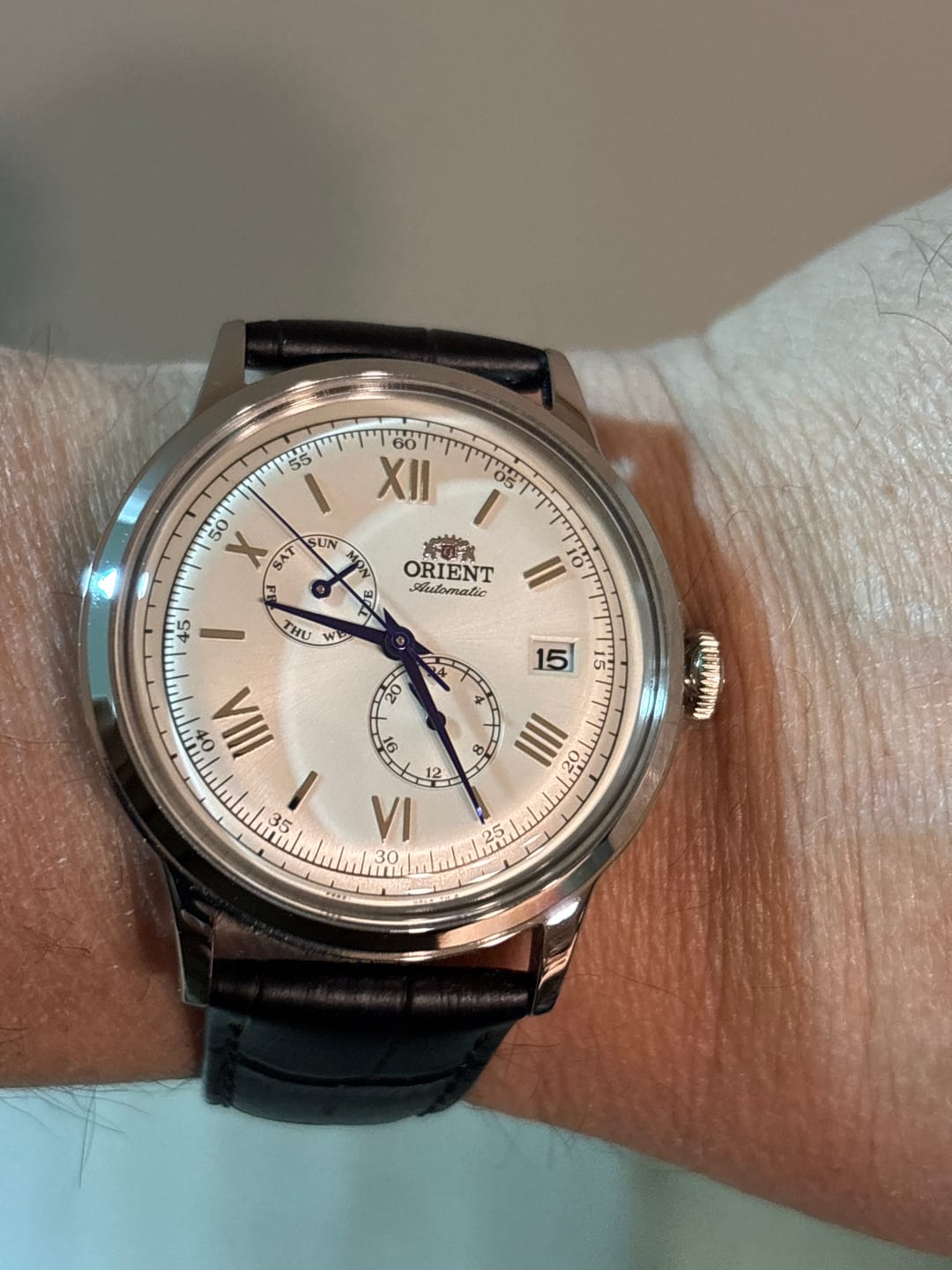 Customer photo review of Reloj Orient Bambino RA-AK0701S30B Bambino Ver. 8 40,5 mm