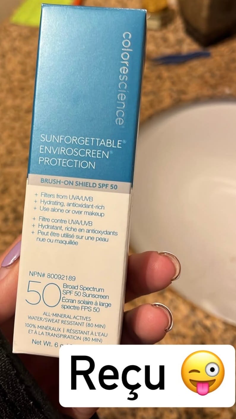 Customer photo review of Poudre protectrice Sunforgettable FPS 50