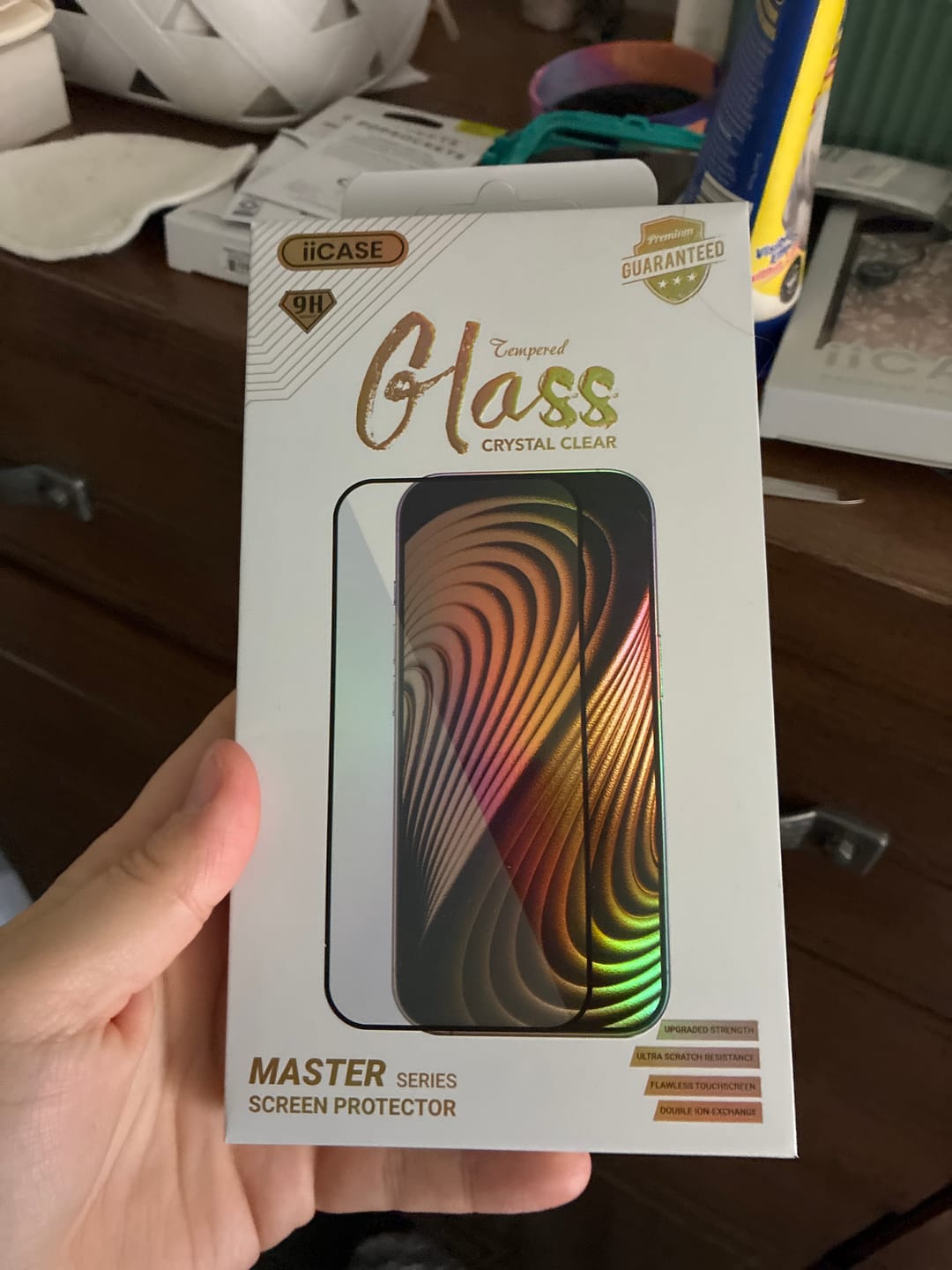 Customer photo review of Master Series Premium Tempered Glass iPhone Screen Protector